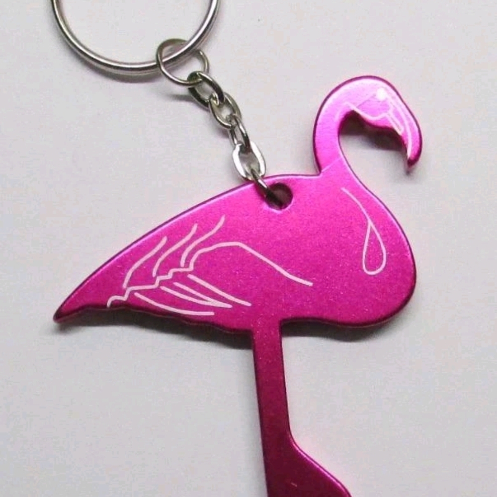 Pink Flamingo Keychain